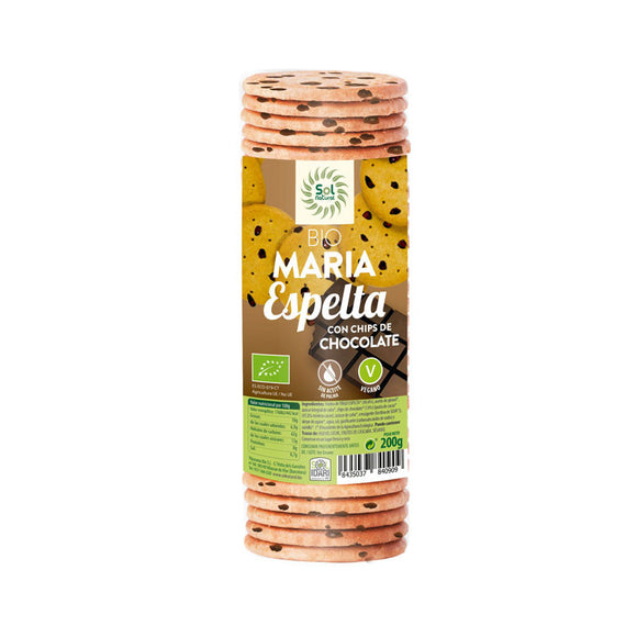 Galletas maría espelta chips chocolate bio 200g Sol Natural