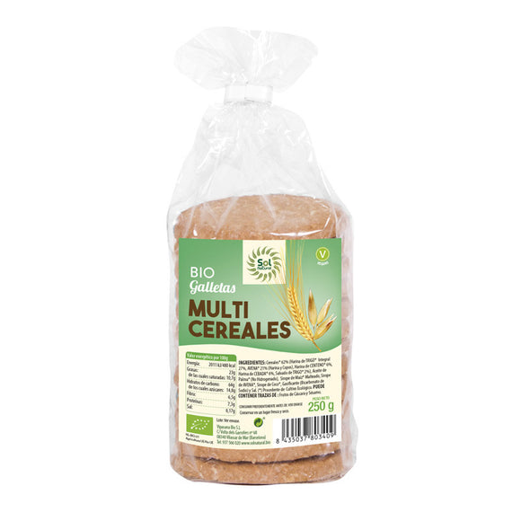 Galletas Multicereales bio 250 g Sol Natural